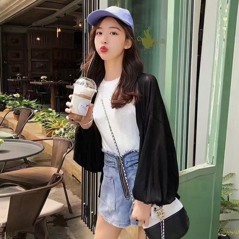 シアーショートカーディガン　AJ12541-9929