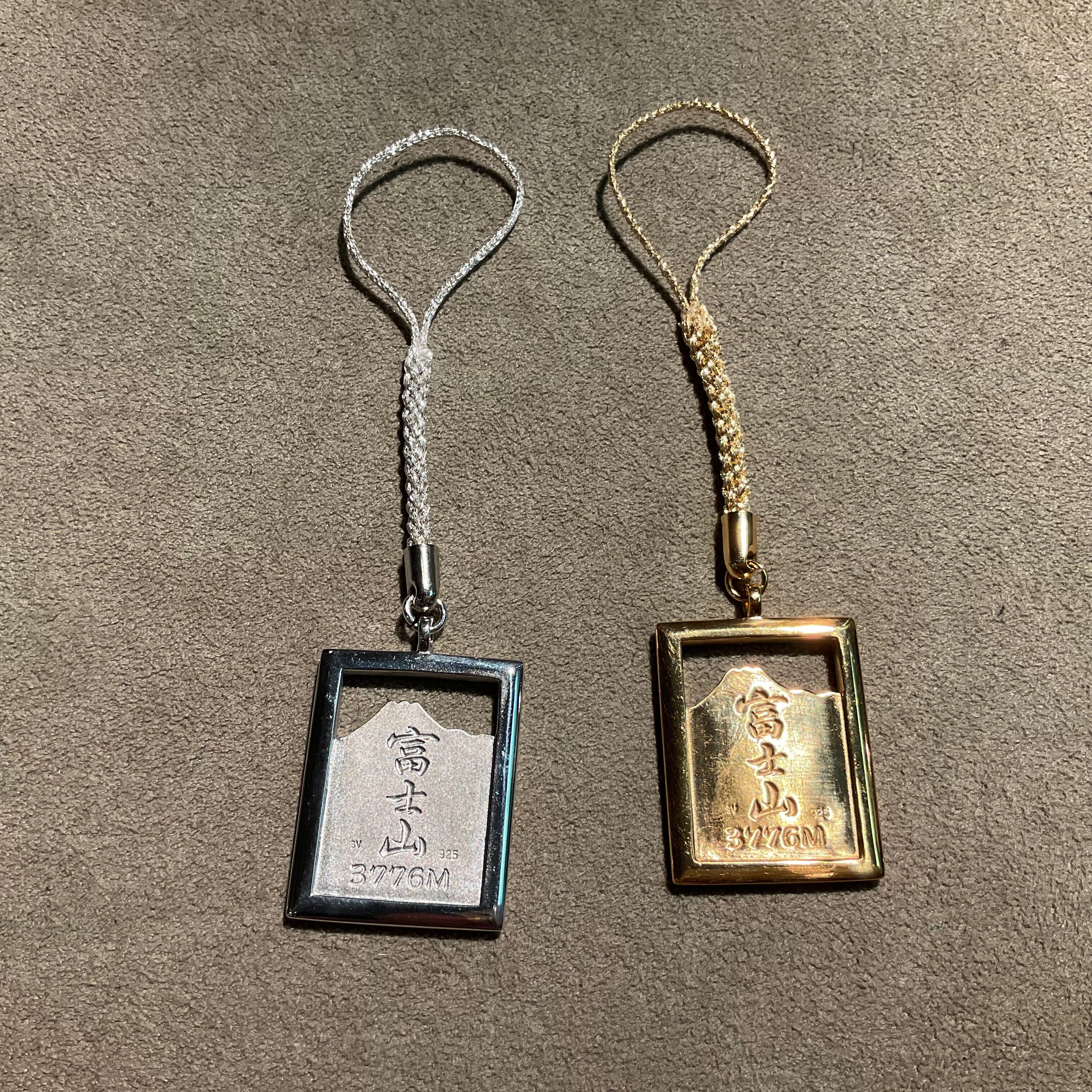 富士山 Square Flame Key holder Chain strap SilverJewelry 世界遺産