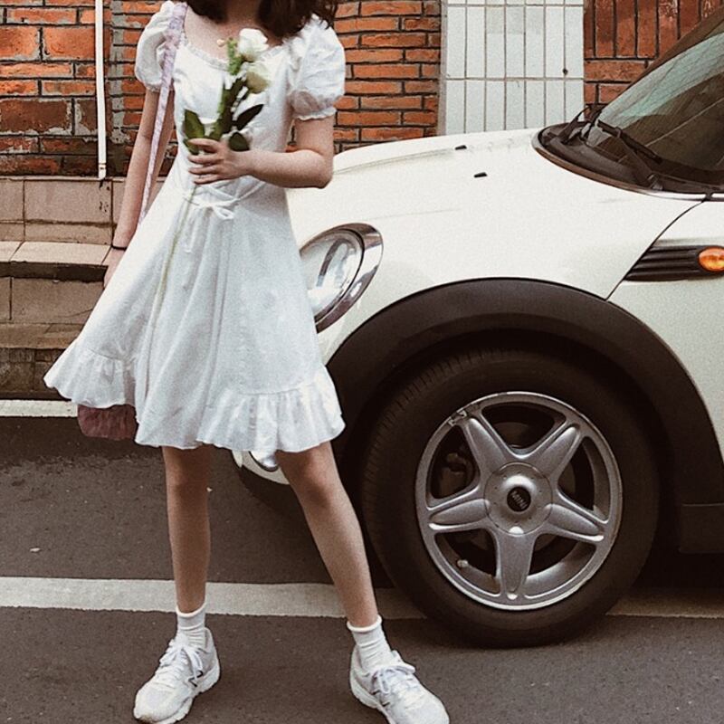 ドレス ウェストスカート Aライン レース 試着室89893888666