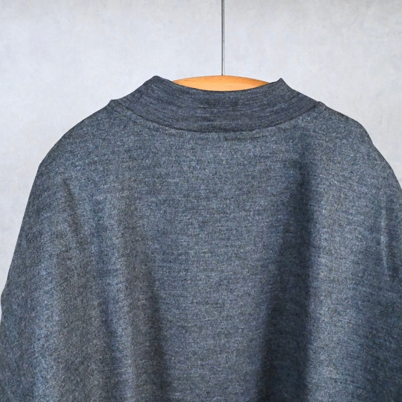 25AW》【LA MOND】 DRAWST MOCK NECK WOOL LONGTEE ラモンド ドロー