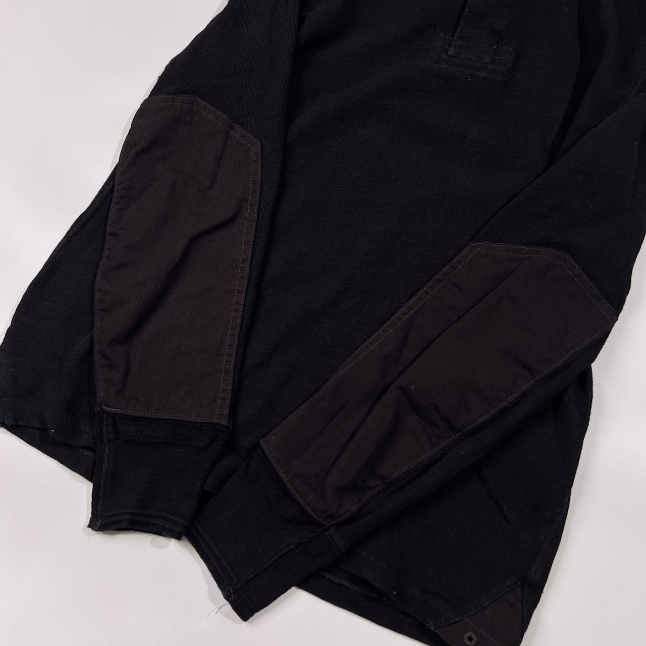 RRL ダブルアールエル 切替 長袖 ラガーシャツ サイズ S /ブラック/メンズ/ラルフローレン