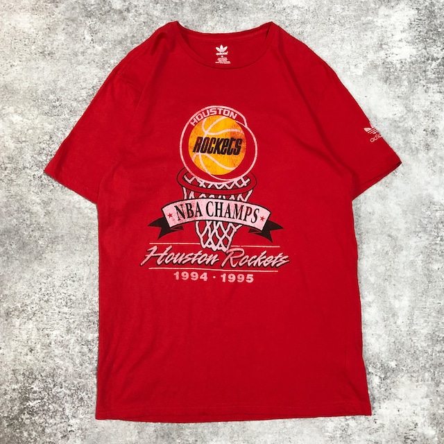 ヒューストン・ロケッツ 1994 1995 優勝 記念Tシャツ 旧ロゴ adidas