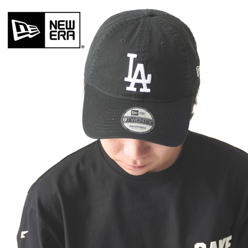 NEW ERA ニューエラ 9TWENTY キャップ ロサンゼルス・ドジャース LA ブラック×ホワイト ウォッシュドコットン 14525137 メンズ レディース ユニセックス