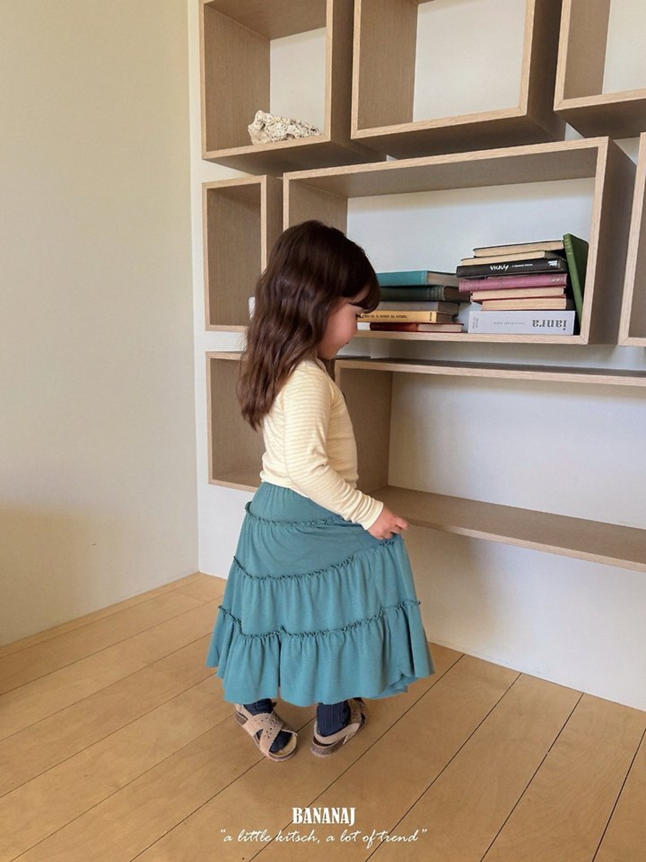 韓国子供服 / BANANA J / 26Autumn / キャンディ ボーダーTシャツ / 秋服 / キッズ *XS~JS*