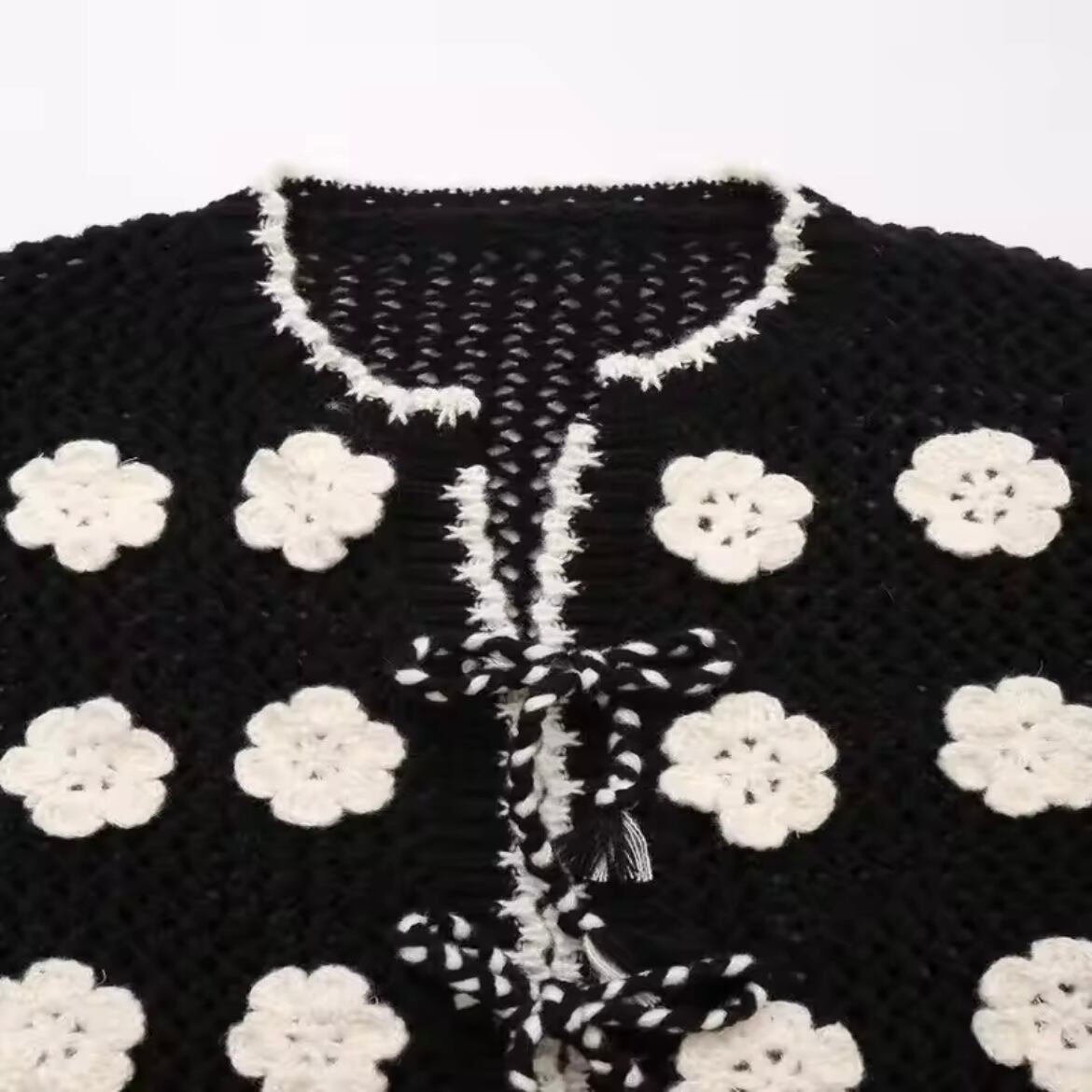 vintage flower knit cardigan