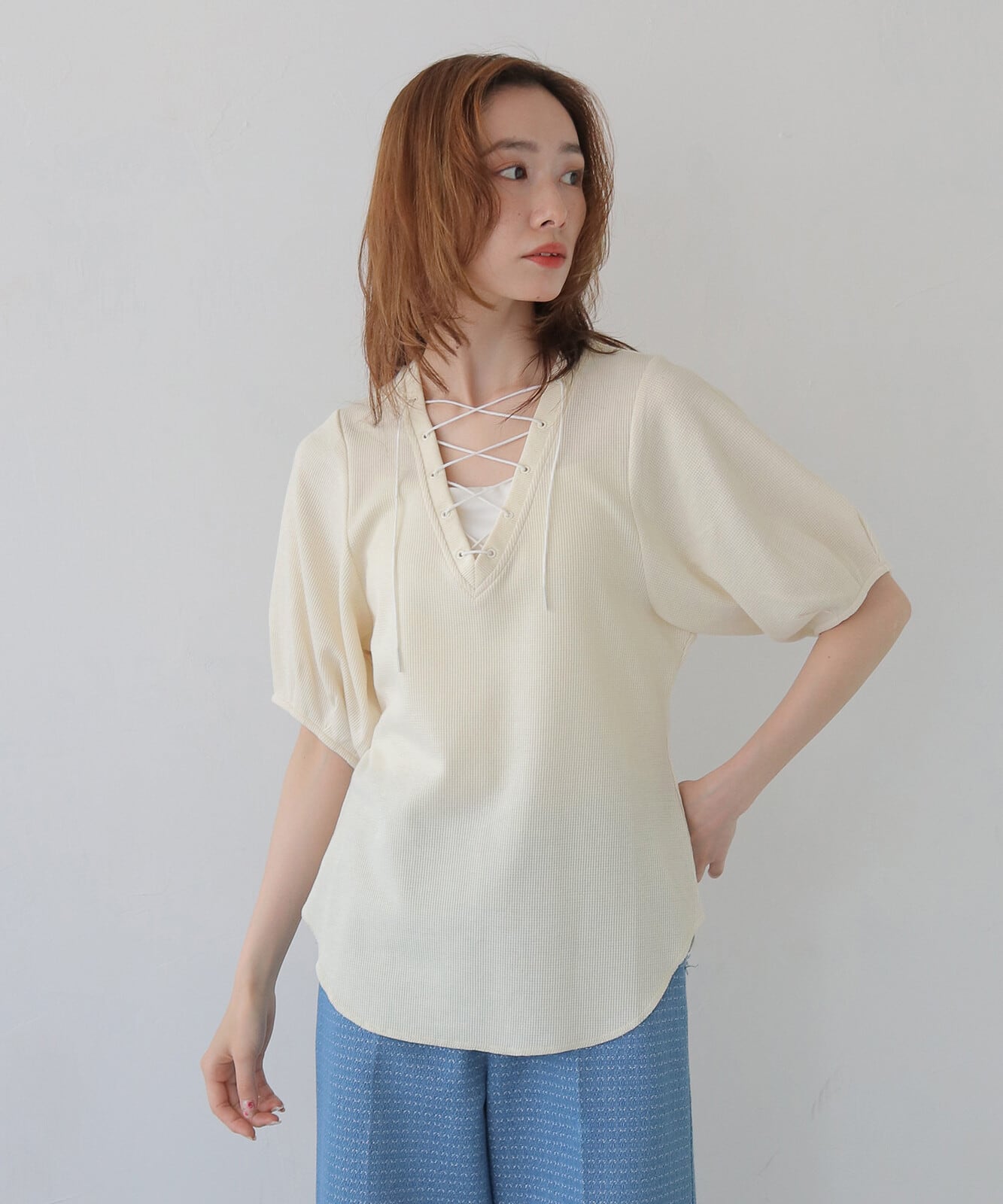 サテンビスチェレイヤードTシャツ | FLAVOR