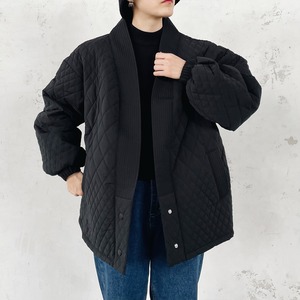 Quilting volume sleeve coat (black)