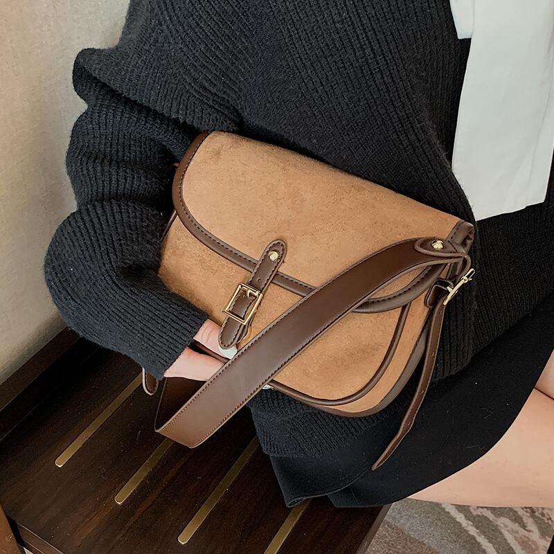 レッドスタンダードオータムウィンターシングル レトロ 秋物 冬物 スクウェア メッセンジャーバッグ 手作りハンドバック12809273261