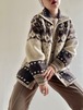 70-80s Vintage Nordic Knit Cardigan