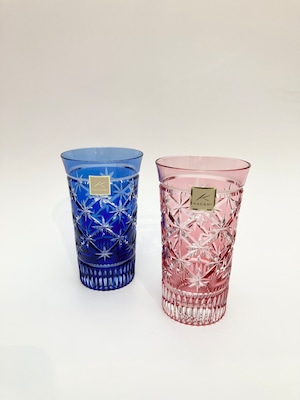 【カガミクリスタル】江戸切子 ペアスリムグラス<星繋ぎ 紋>  【カガミクリスタル】江戸切子 ペアスリムグラス<星繋ぎ 紋>