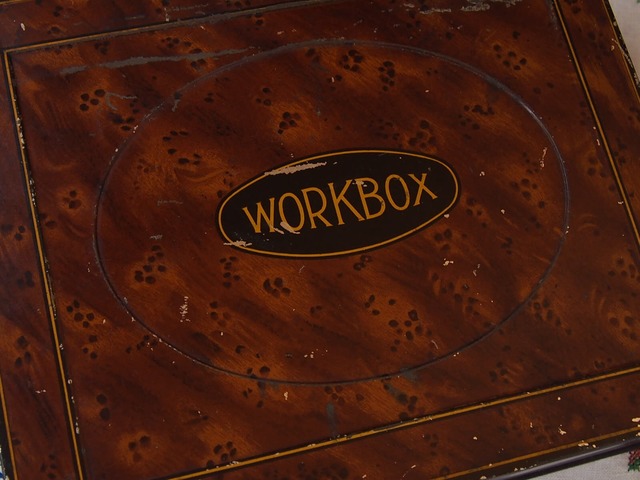 イギリスアンティーク　WORKBOX TIN　