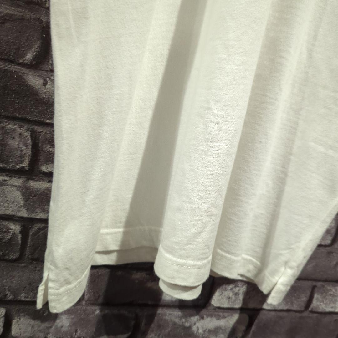 美品　US　ポロシャツ　ワーナー　白　キャラクター刺繍　ルーニーチューンズ