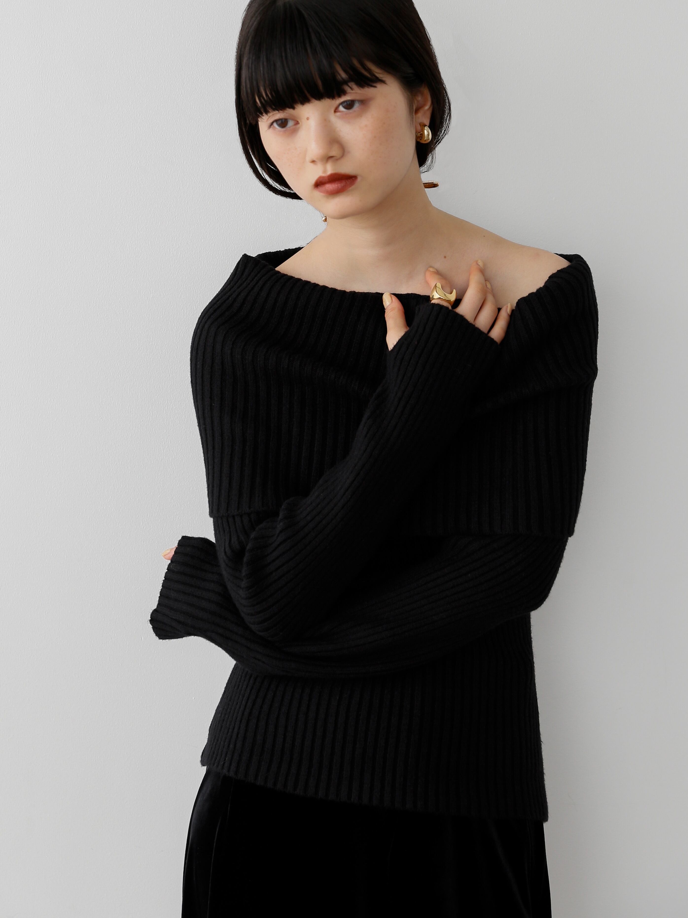 【新品タグ付】KATRIN TOKYO 2way folding knit