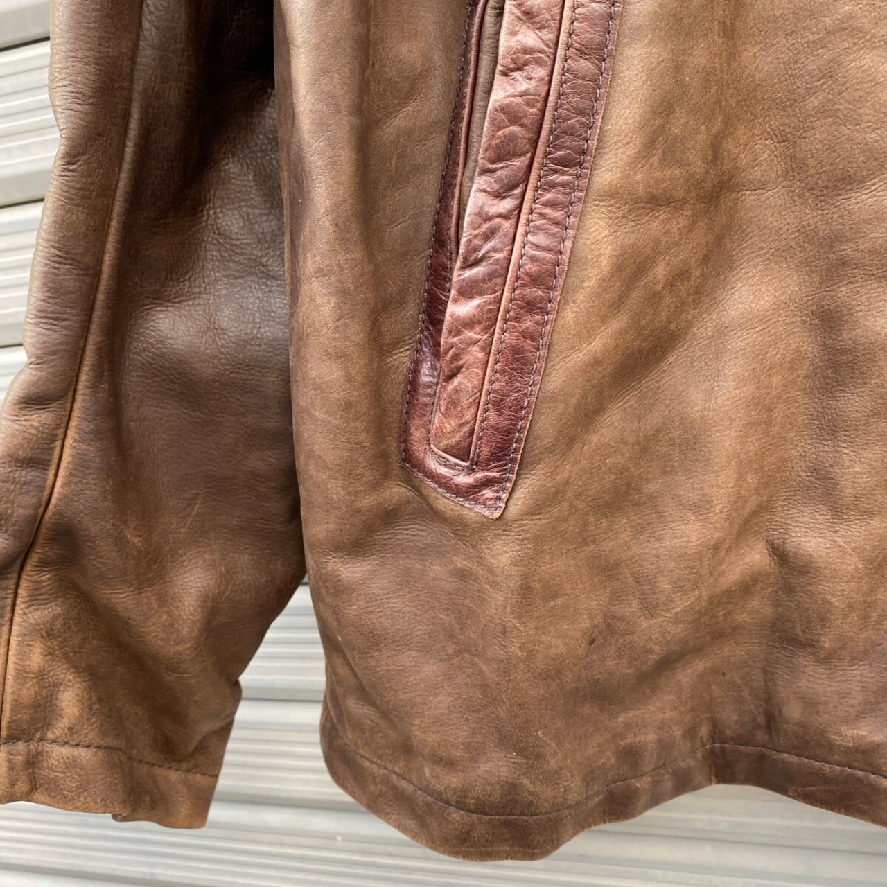 90年代 Timberland ティンバーランド 襟ボア レザージャケット メンズL  