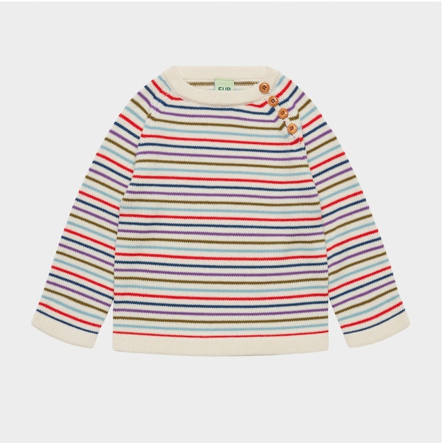 ＜FUB＞Baby&Kids マルチボーダー ニット Stripe Sweater(Anniversary Stripe)