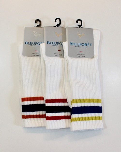 BLEU FORET/cotton line socks【Men’s】