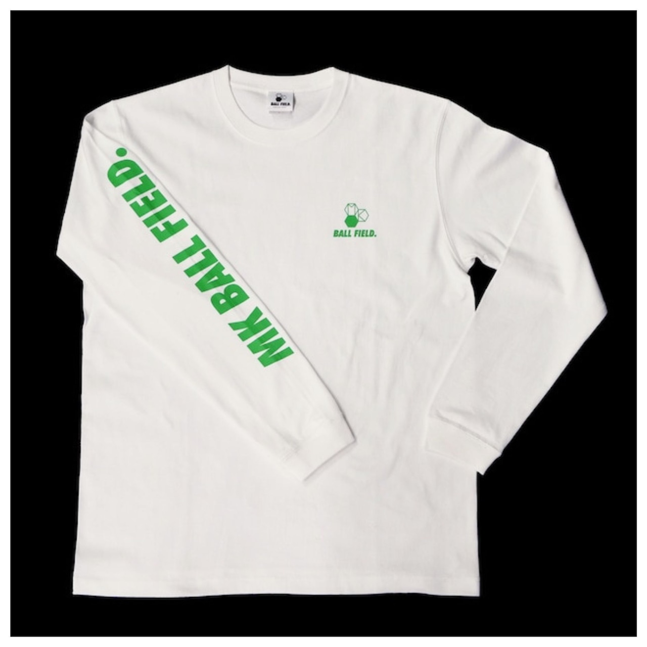 LOGO Long Tshirt Version梅 color WHITE 「MK BALL FIELD.」