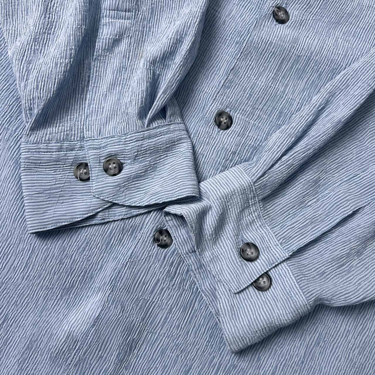 ARAMIS アラミス シワ加工 長袖シャツ LL/大きいサイズ 水色系 メンズ