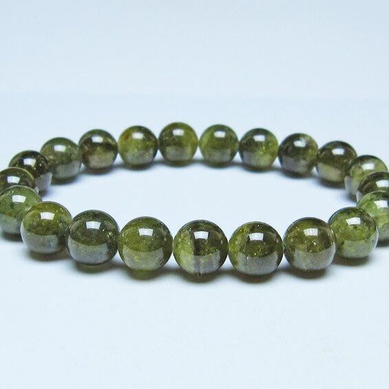 ツァボライト ブレスレット 9mm一点物 おまかせ便 111-49748