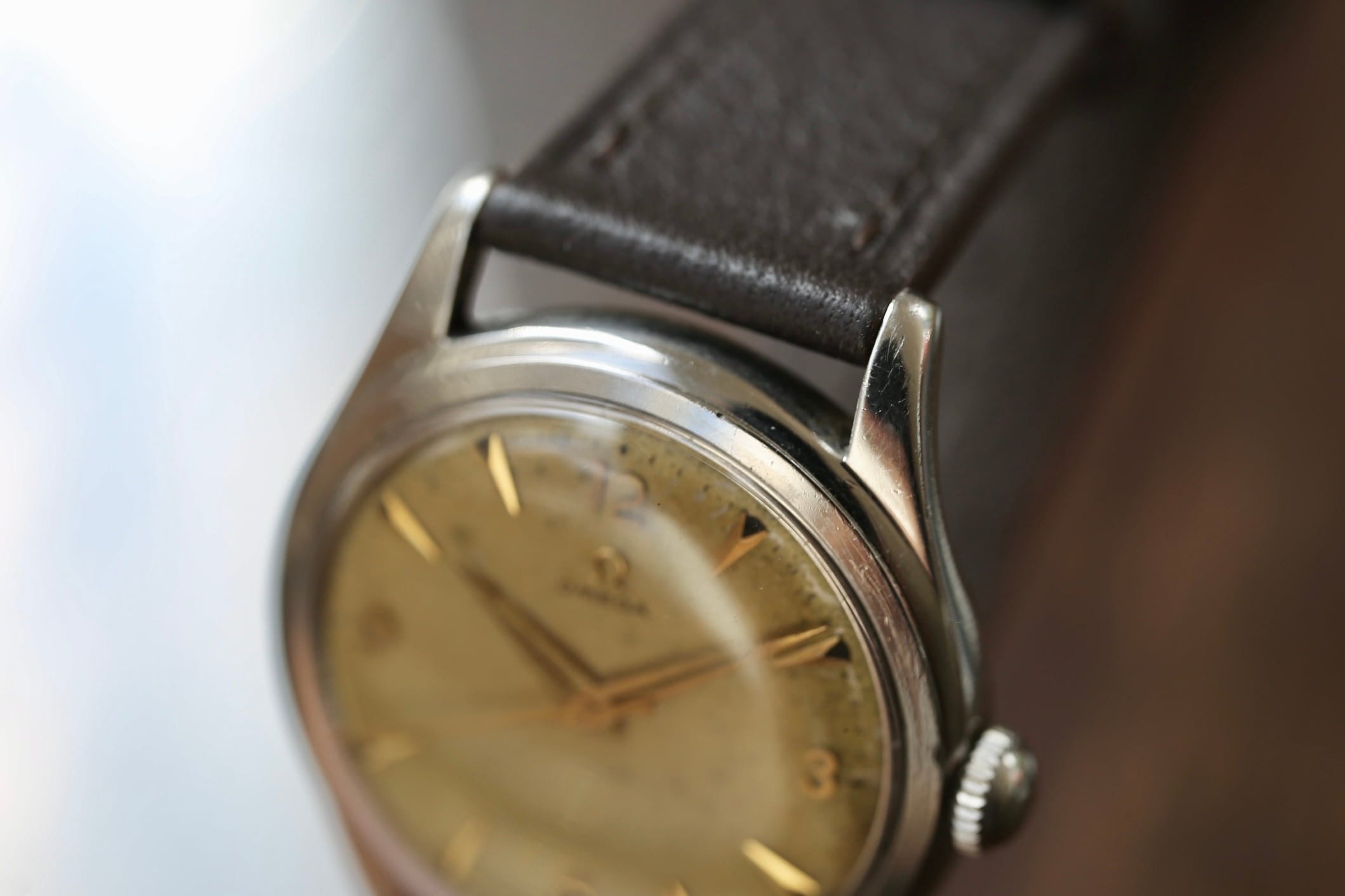 OMEGA】 1952年製 オメガ シーマスターケース 飛びアラビア エイジング