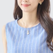 TRUBE Aラインノースリーブコットンマキシワンピース【M~L】ブルー