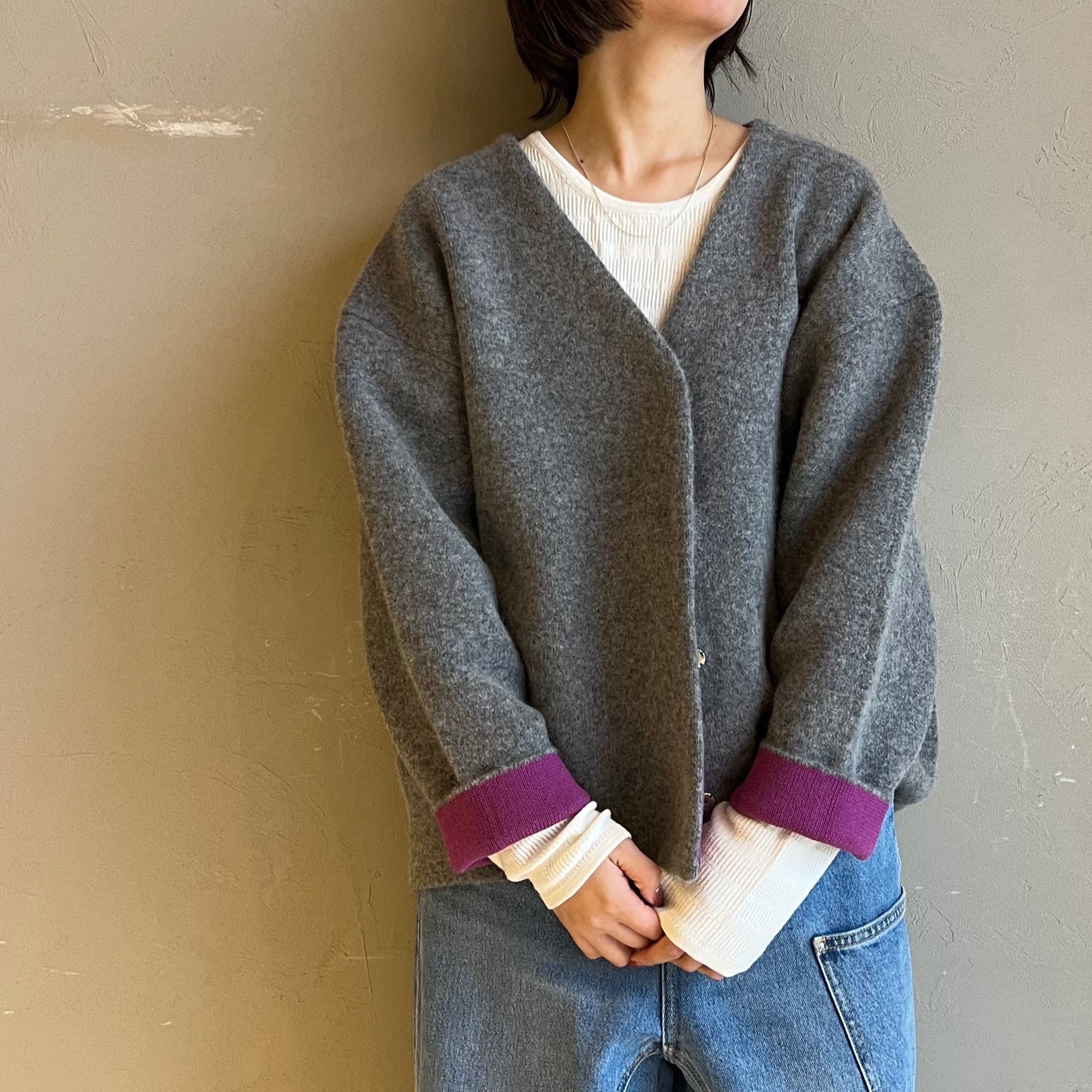 CYNICAL 】ダブルフェイスラクーンニットコーディガン | valance 福井
