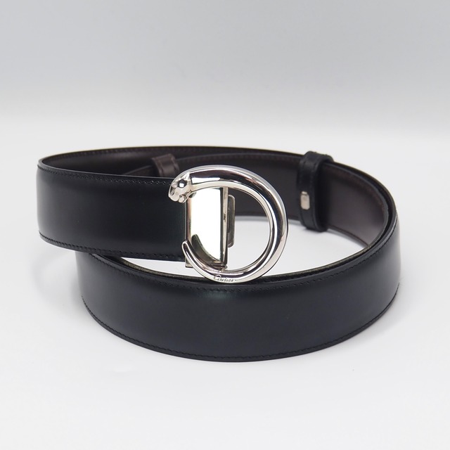 3/10掲載 Cartier パンテール ドゥ カルティエ リバーシブル ベルト ブラック カルティエ