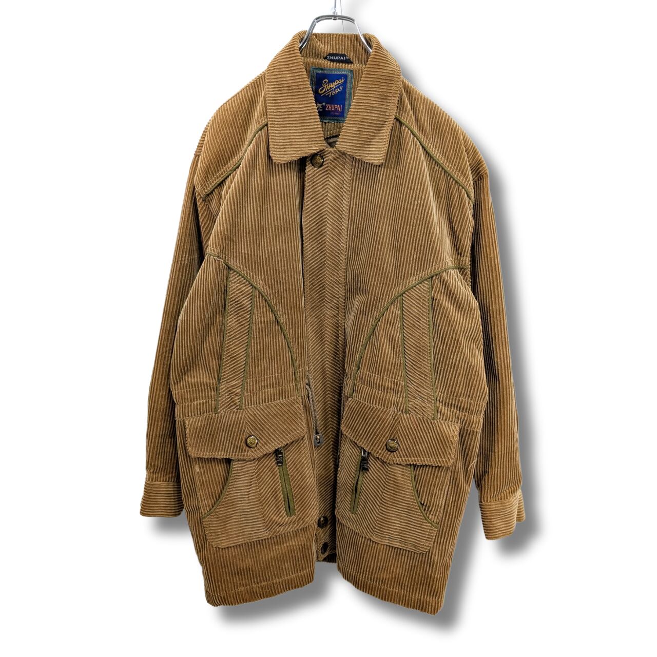 コーデュロイジャケット 古着 ブラウン アウター AM95