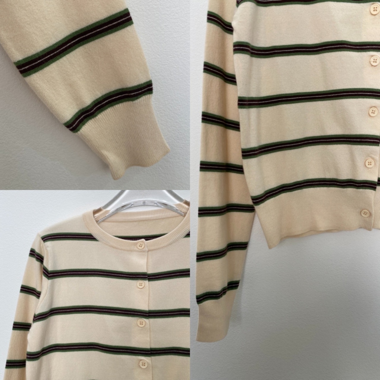 マルチボーダーニットCD/アイボリー