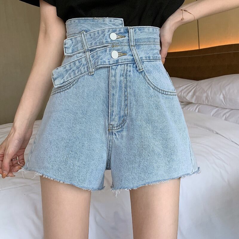 スタイルハイウェストウェストジーンズ レディースサマーショーツ 薄手パンツ 夏物 ブルマー 1号婦人77310433849