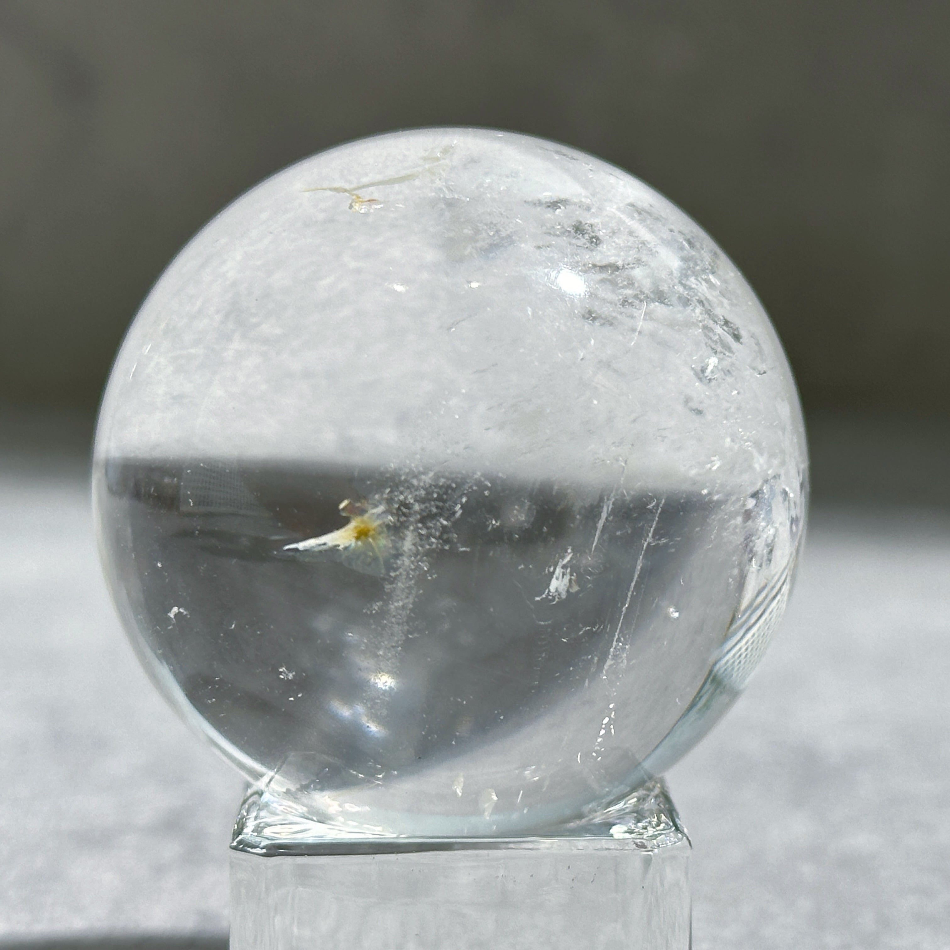 高品質】虹◎ バイーア州産クリアクォーツ スフィア33◇ Clear Quartz