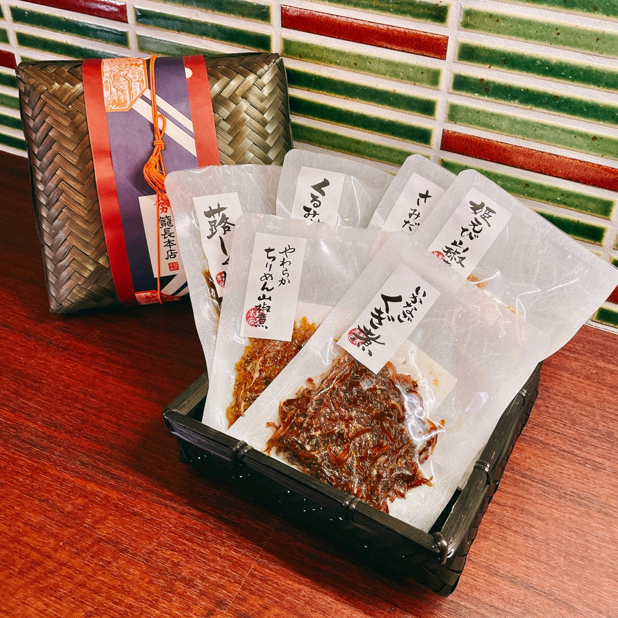 詰合せ「6種【カゴ】」いかなごのくぎ煮 籠長本店