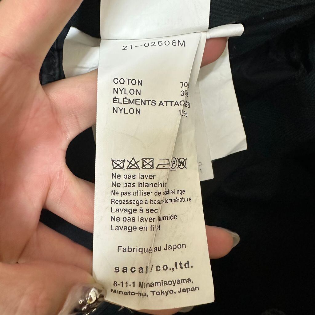 sacai サカイ 21SS Cotton Nylon Oxford Short ショーツ 21-02506M