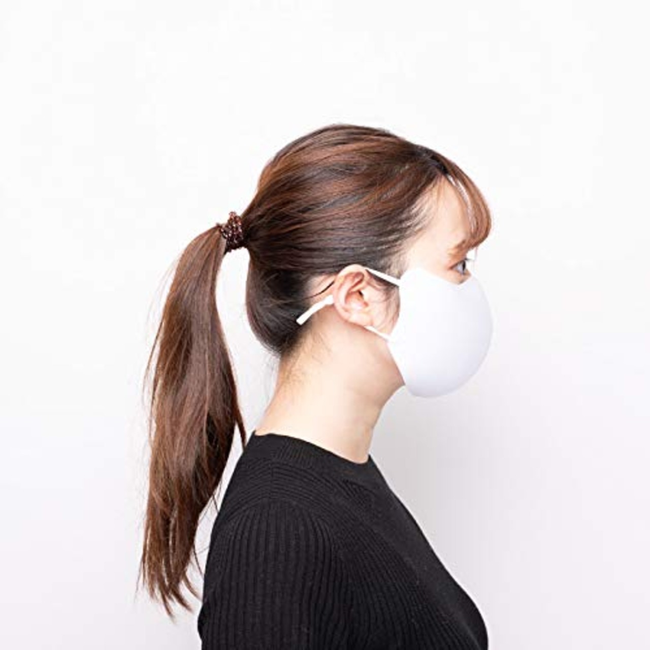 [HIRO] 5スターマスク 2枚入り 3D構造 口に当たりにくい 息がしやすい 洗える 暖かい 男女兼用 レギュラーサイズ ED-20122 (ホワイト)