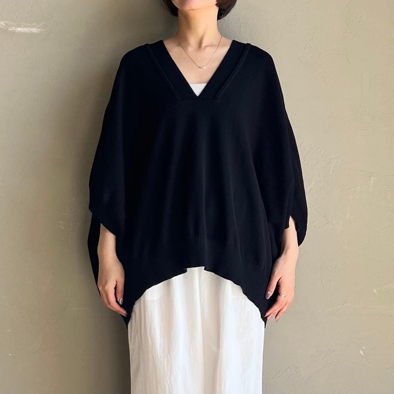 【siro de labonte】シロデラボンテ　ジップアップニットベスト　黒 siro de labonte】シロデラボンテ ジップアップニットベスト 黒