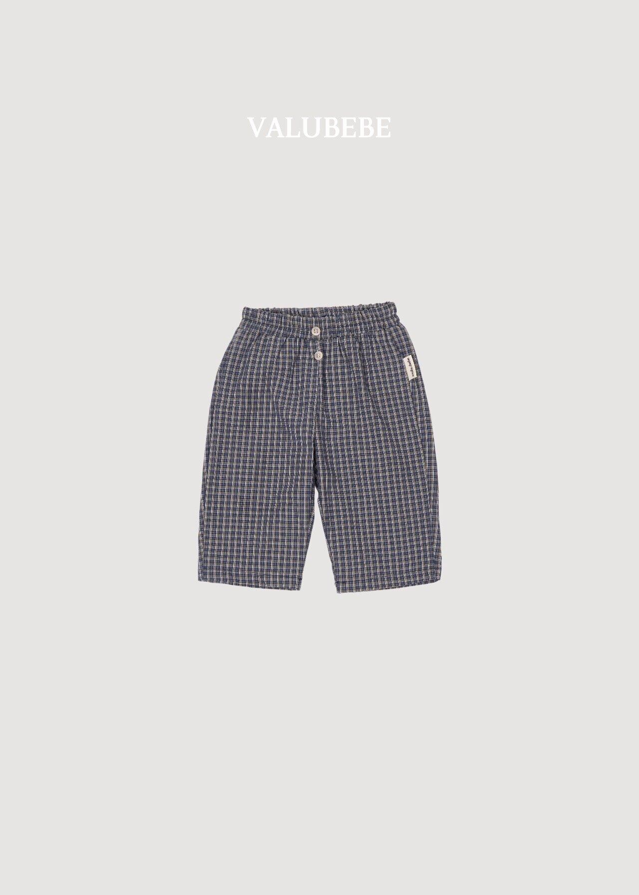 送料無料【予約】/ チェックボタンチノパンツ / valubebe