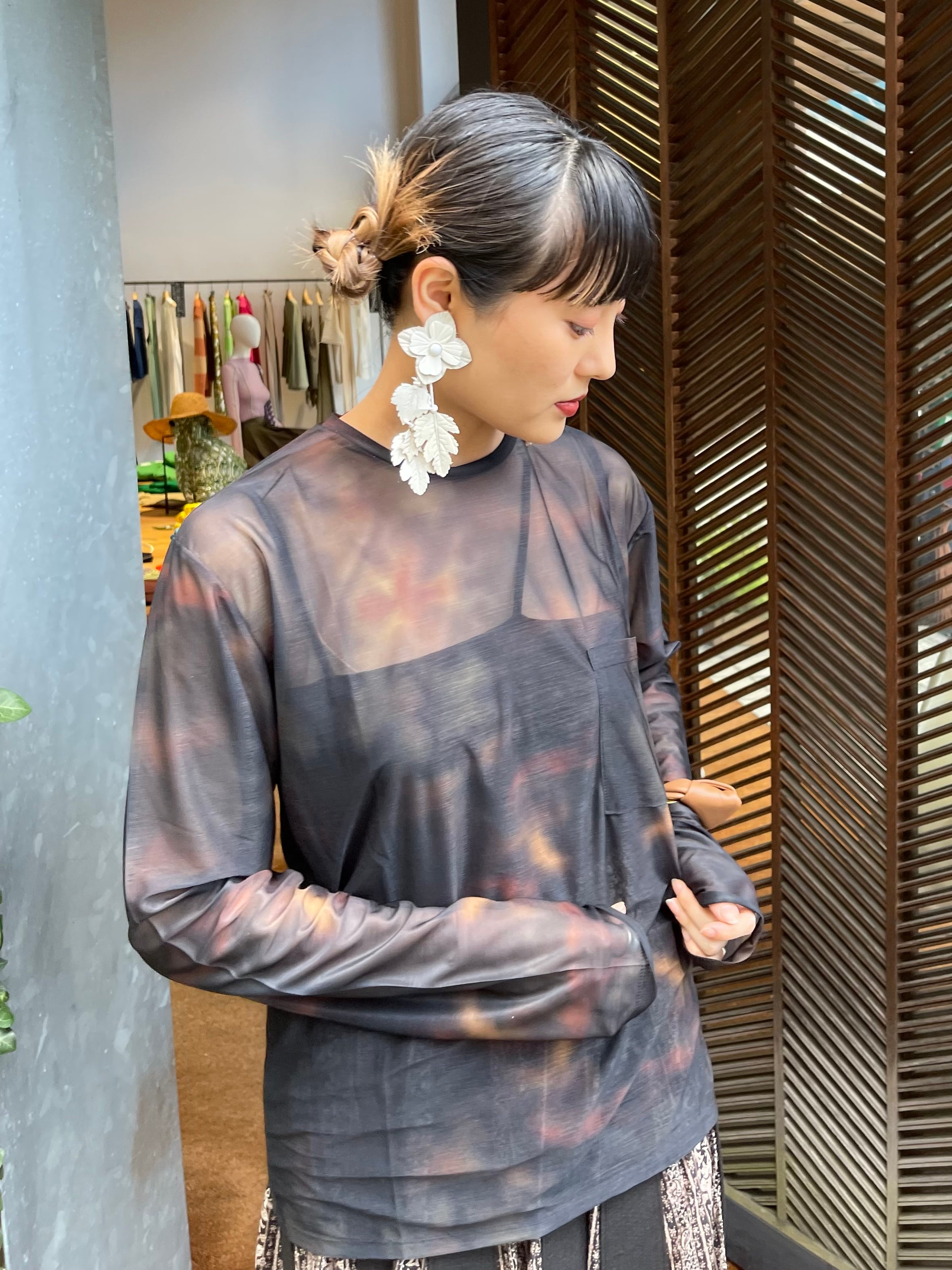 最終セール中】FUMIE 冷た TANAKA シースルートップス