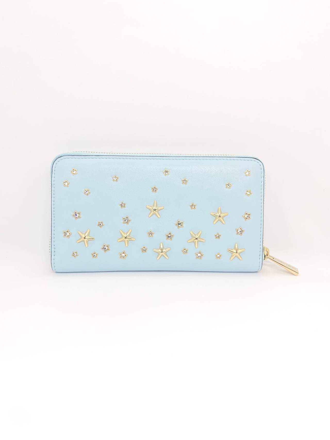 ジミーチュウ ラウンド長財布  PIPPACZN-ICEBLUE_LIGHTGOLD