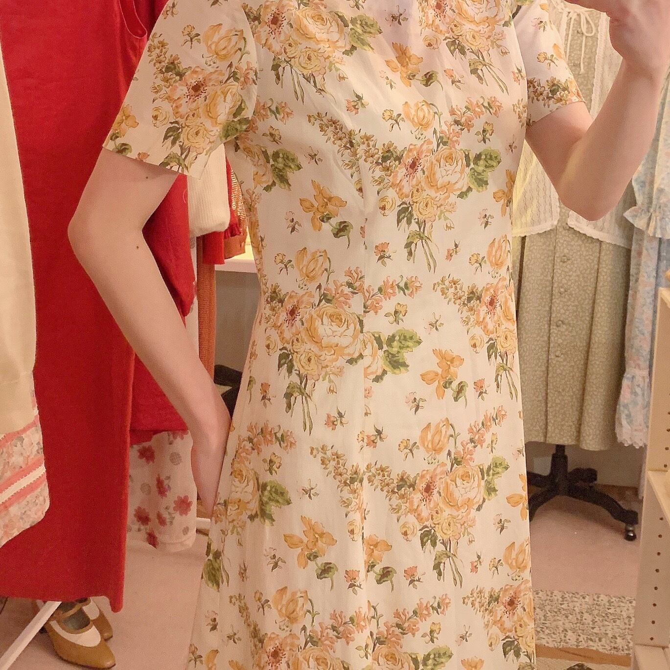 / orange rose one-piece