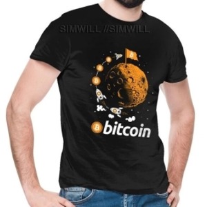 Tシャツ　BTC　Bitcoin（moon）　　BTC01-002