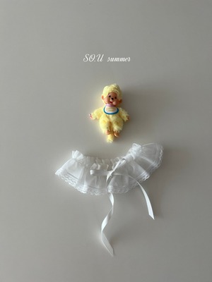 [予約] SO.U - double tirerd apron ( white )