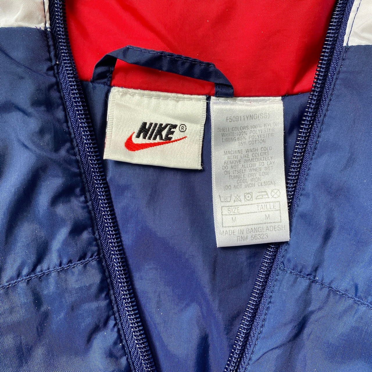 00年代 NIKE ナイキ ロゴ刺繍 切替 ナイロンジャケット メンズL相当 