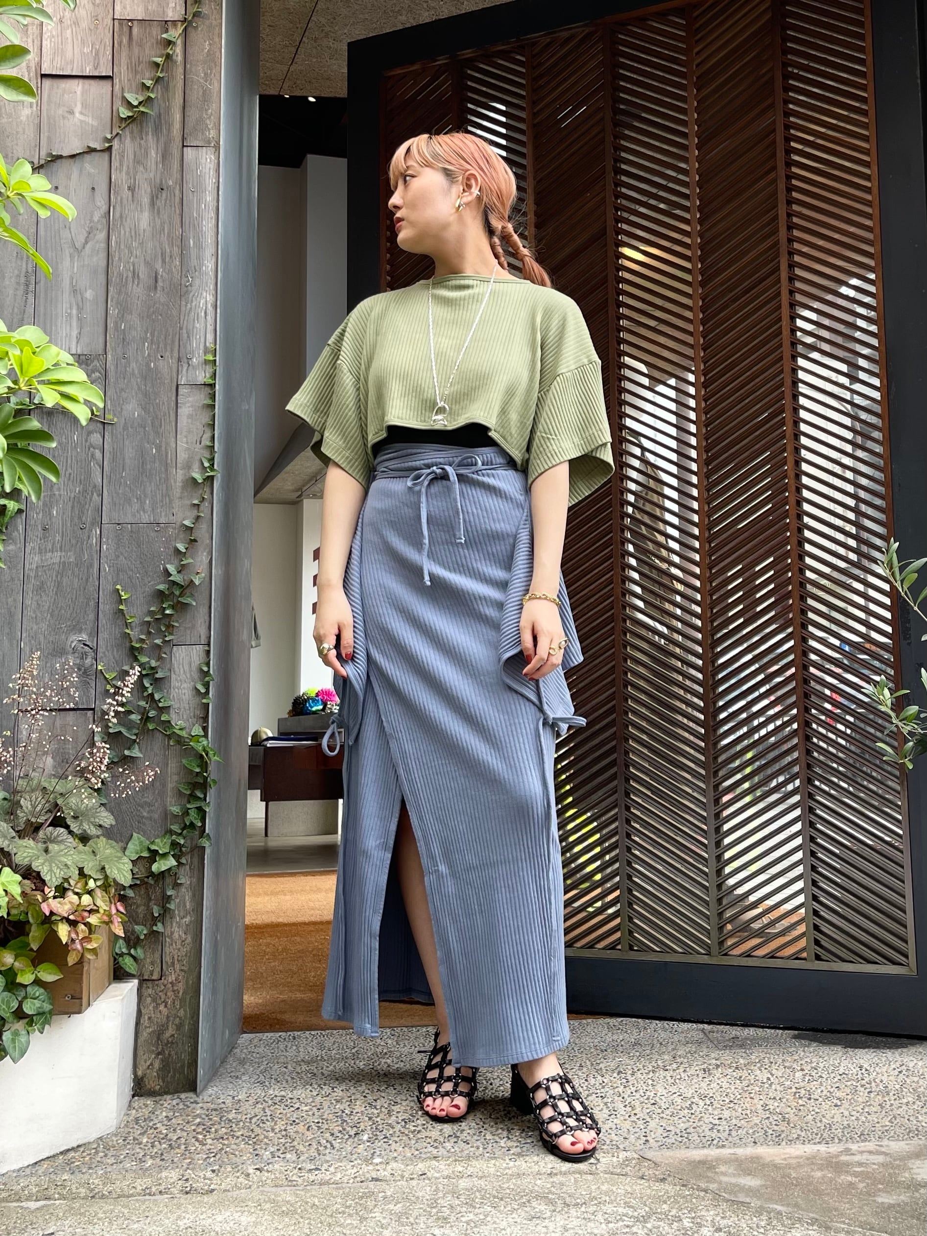 baserange Douglas Skirt ベースレンジ　リブ　スカート