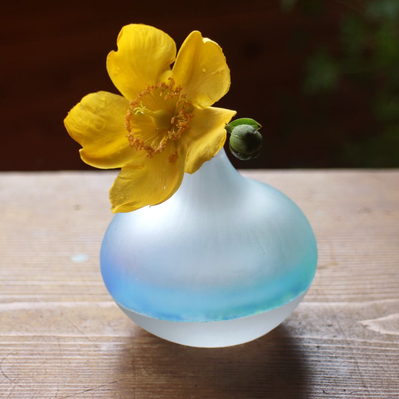 mika♡　SALE お風呂型＊花瓶(一輪挿し) 空のかけら 一輪挿し | 工房「麿」ガラス作家・松尾一朝の公式