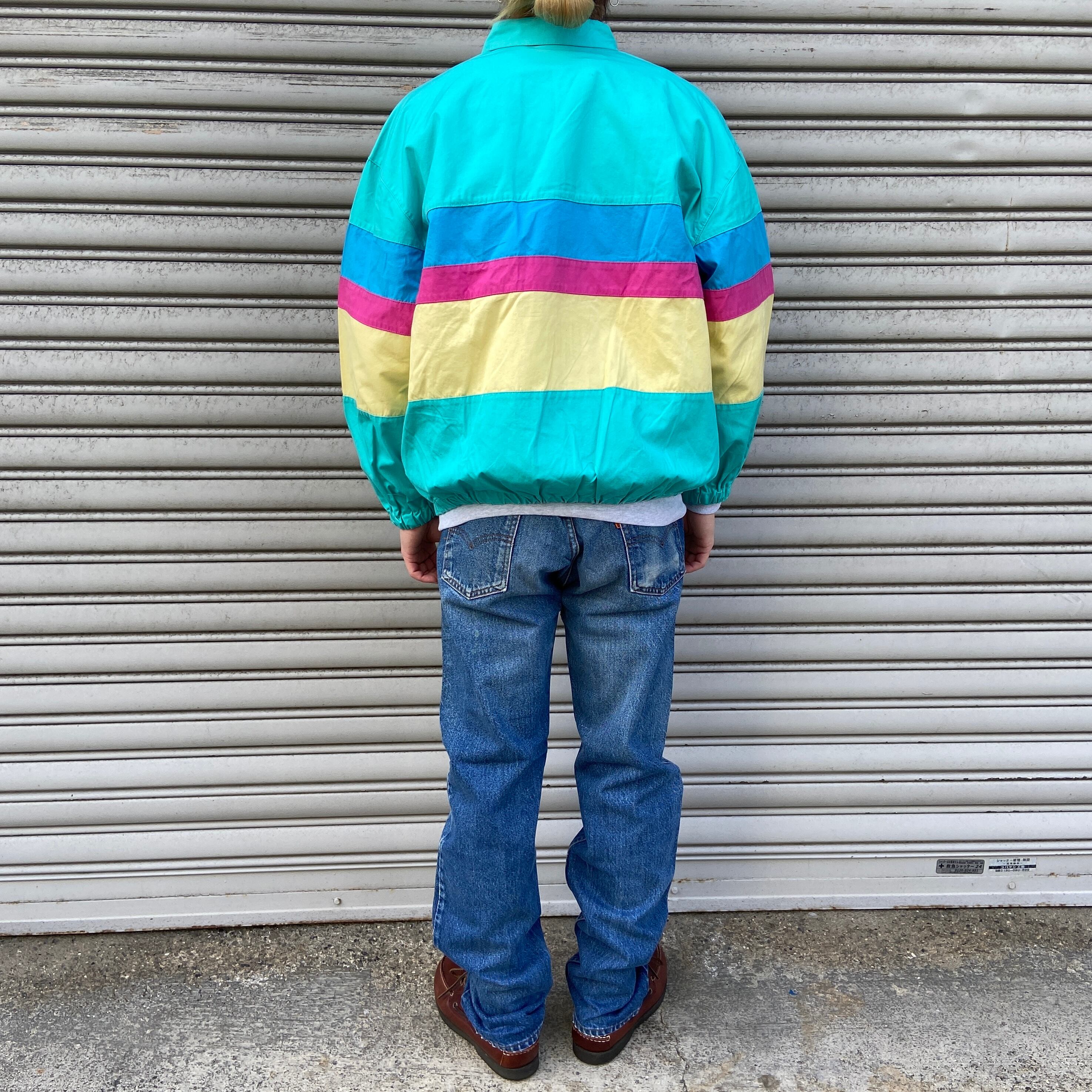 90s USA製 RalphLauren マルチボーダー柄スウィングトップ L | 古着屋 Uan