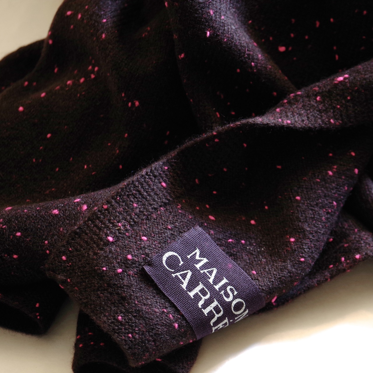 MAISON CARRÉE CASHMERE Stardust STOLE "BURGUNDY" 再入荷