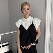 バルーンシルエットキャミbustier/ブラック