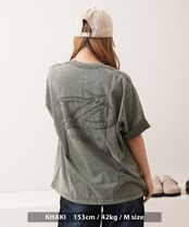 ◆硫化染め カットオフアップリケ Tシャツ◆ng-96225