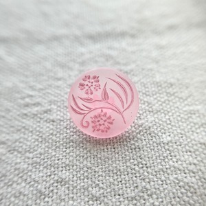 ピンク 2輪フラワー 15mm