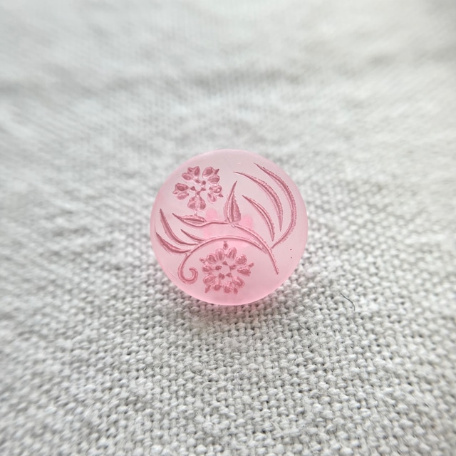 ピンク 2輪フラワー 15mm
